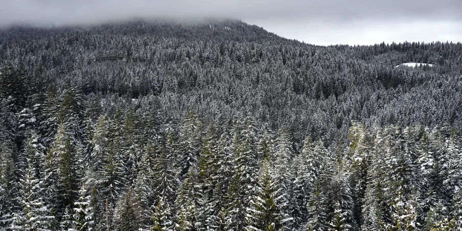 the slopes of a mountain are covered in snow