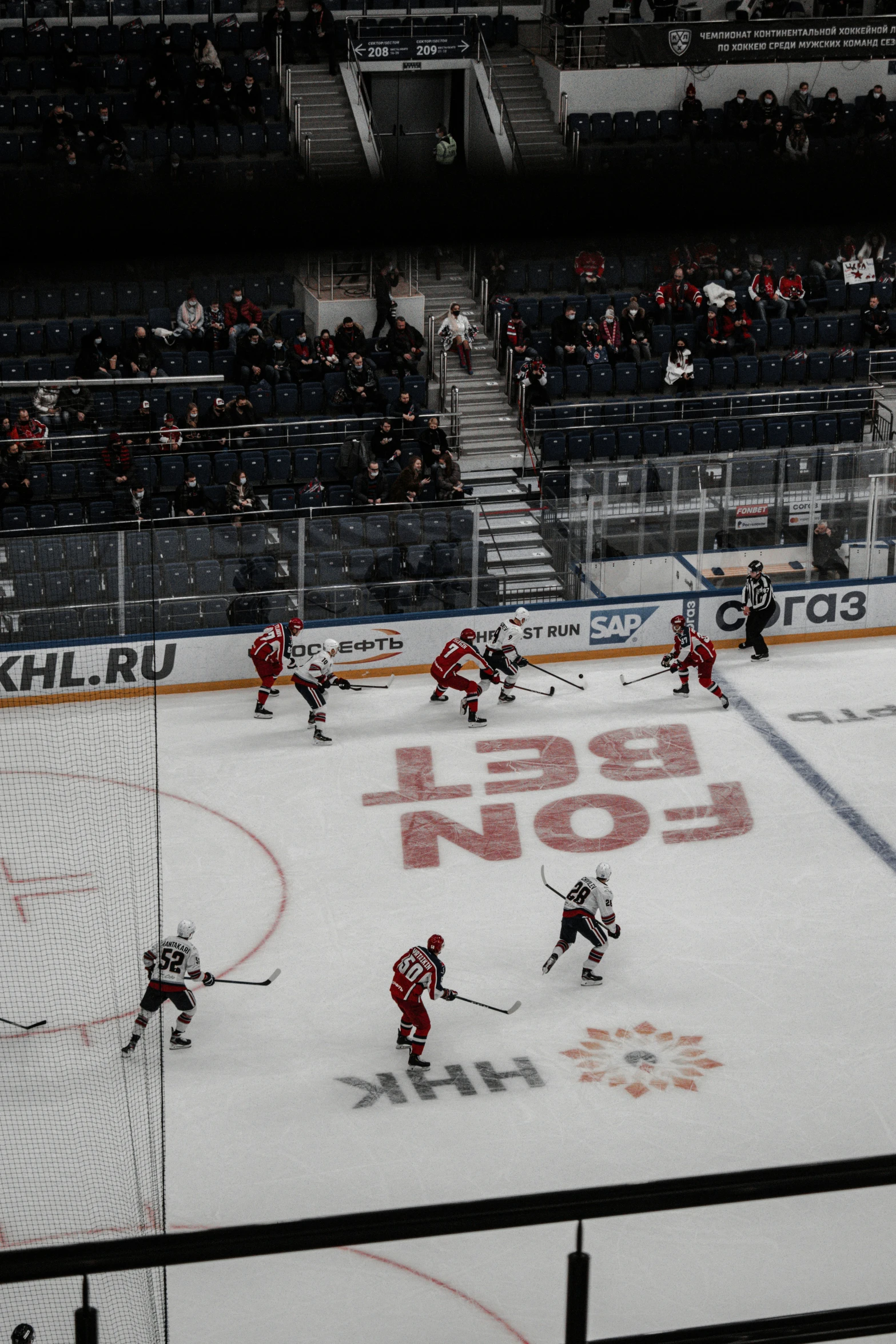 a hockey team going to block off opponents