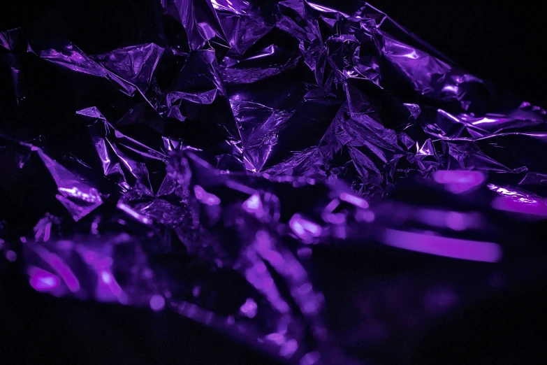purple crystals with their different sizes are all over the place
