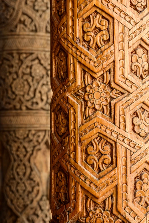 the carving on this wall is beautiful and intricate