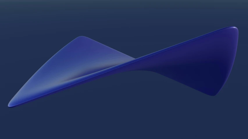 a purple curved object against a dark blue background