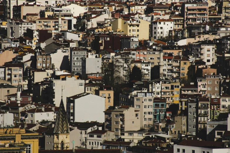 a large city with very many buildings in it