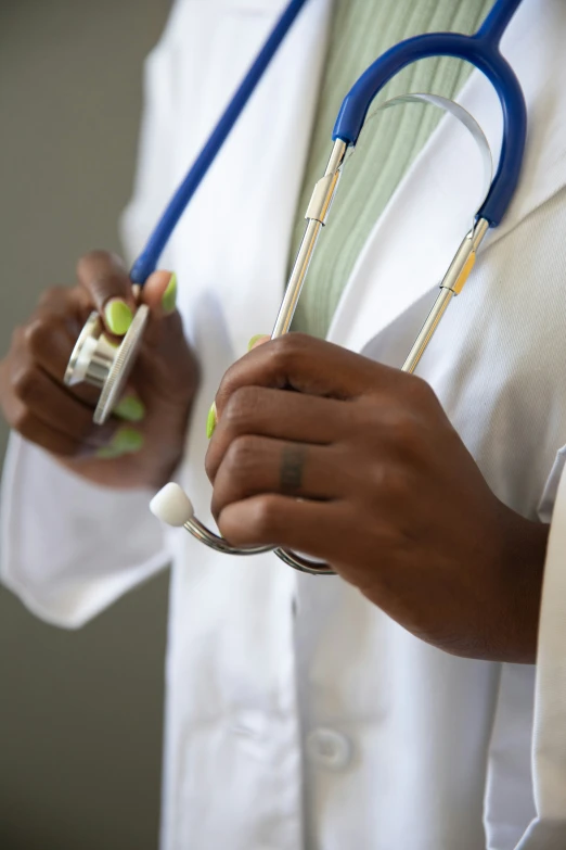 woman with a stethoscope in her hand