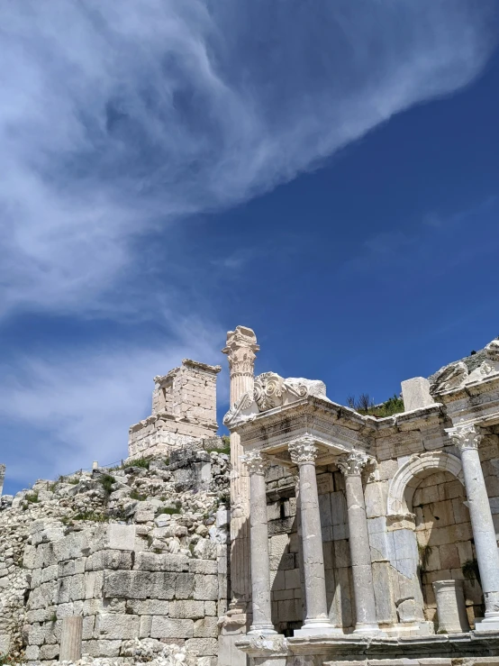 old ruins at the ruins of ancient greek city