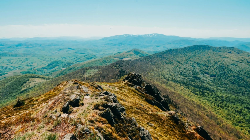 a view from the top of a mountain looking down