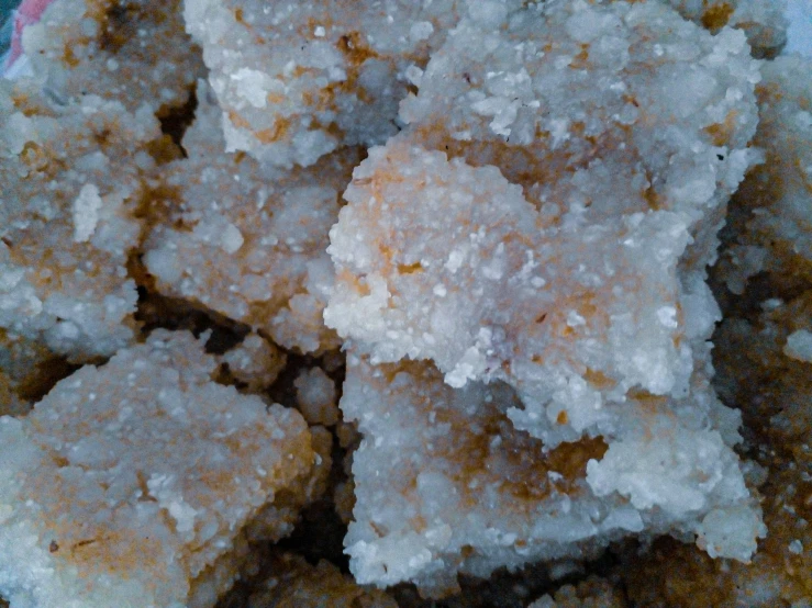 closeup of small pieces of sugar in a bowl