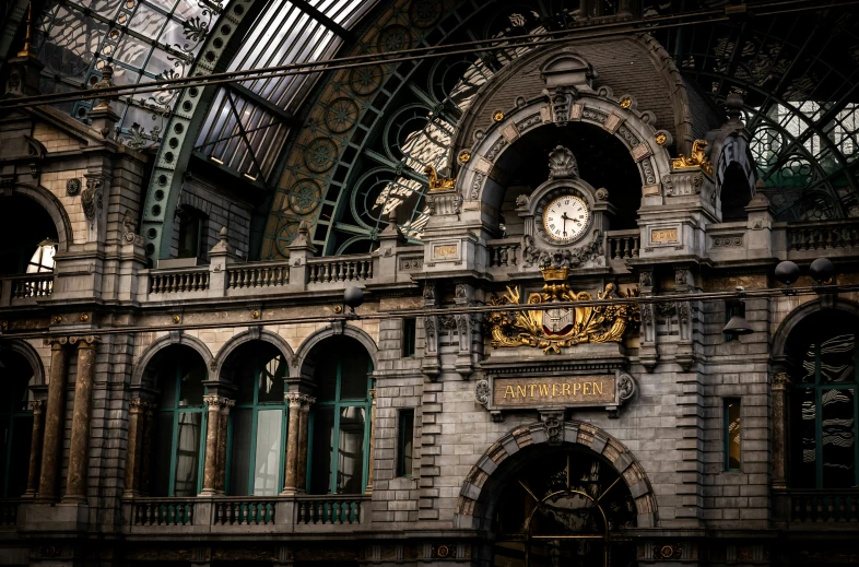 an old train station showing ornate clock tower