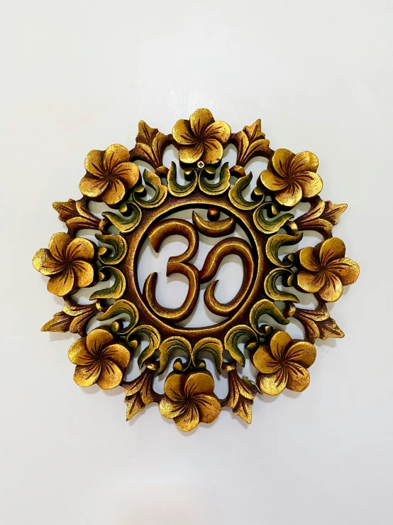 the gold color of a flower with number 50 on it
