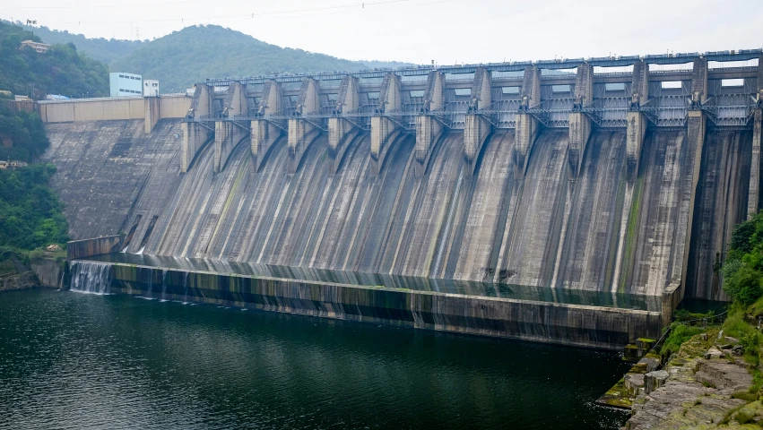 a large waterway of water with a massive waterfall