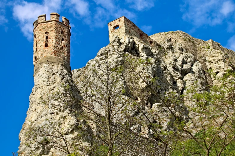 a tower like structure on top of a cliff