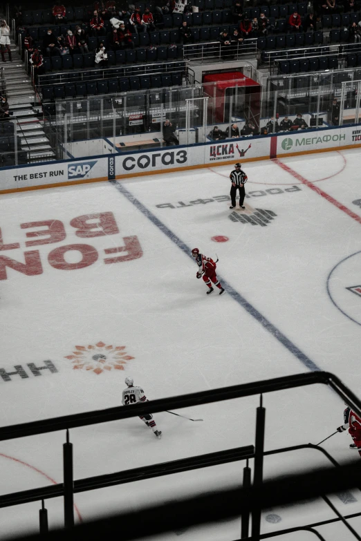 an ice hockey rink that looks like it could play in a movie