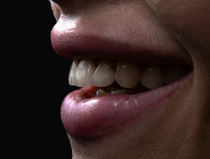 a person sticking out their tongue with soing red