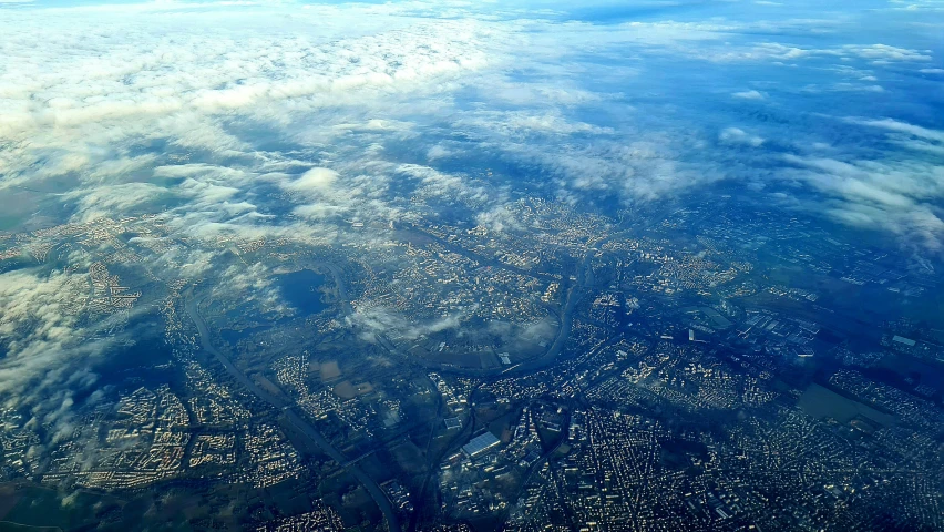 the view from a airplane looking over water