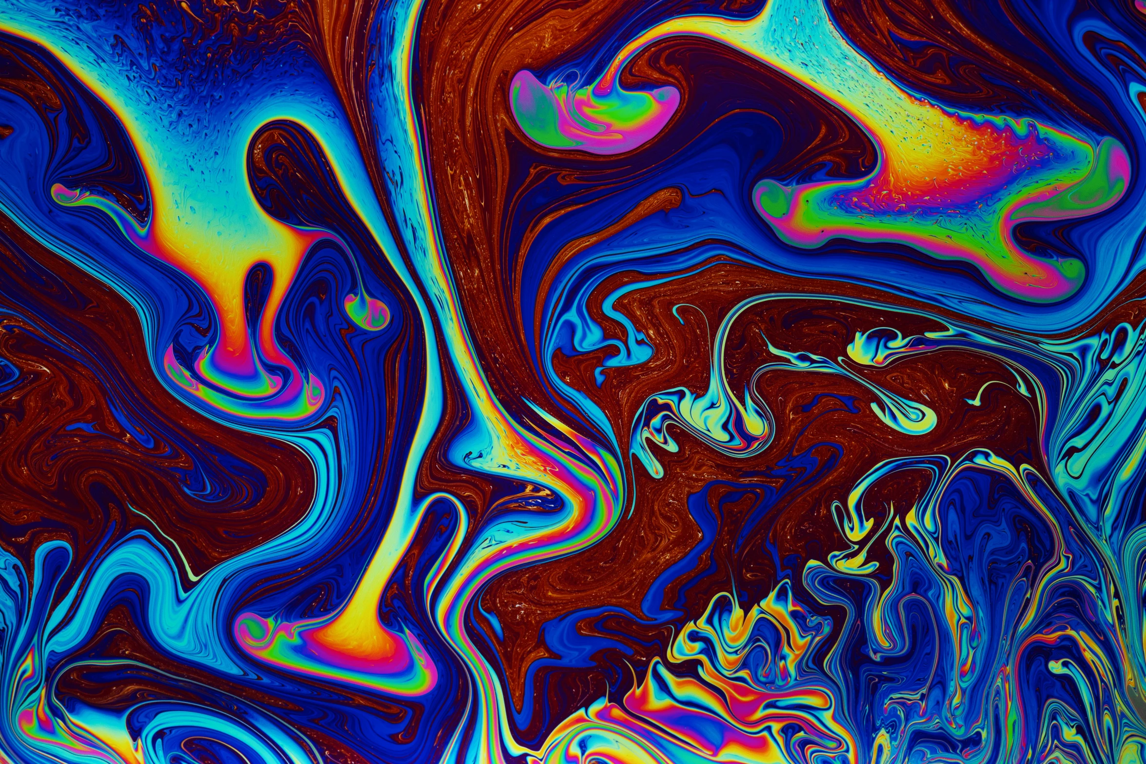 colorful images showing different layers of fluid colors