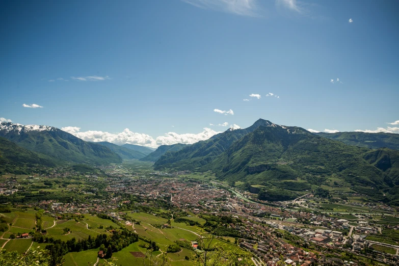 a aerial s of a valley and green field