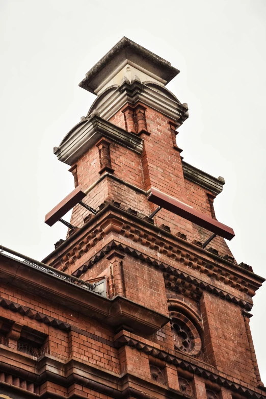 tall brick building with ornate architecture and a steeple