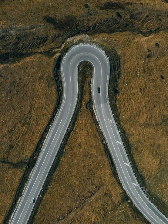 two roads with one side blocked off by two