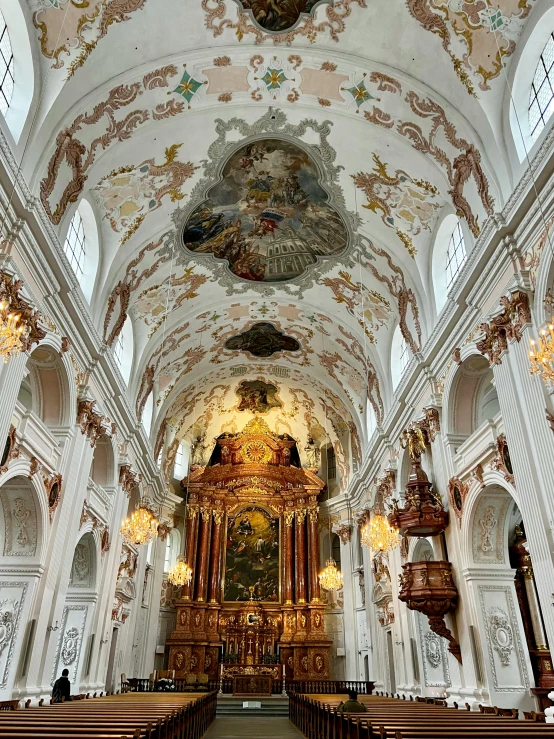 a beautiful view of a church with white walls