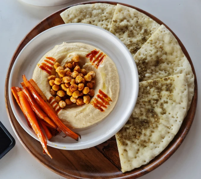 a plate that has different kinds of food on it