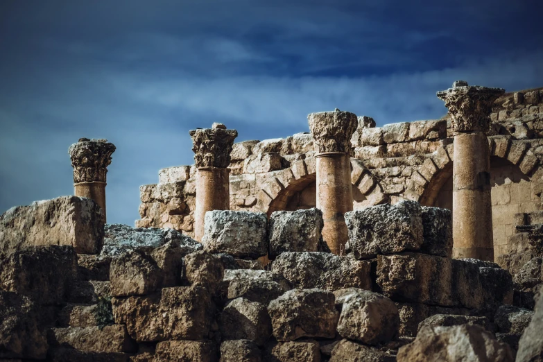 ancient stone buildings of many shapes and sizes