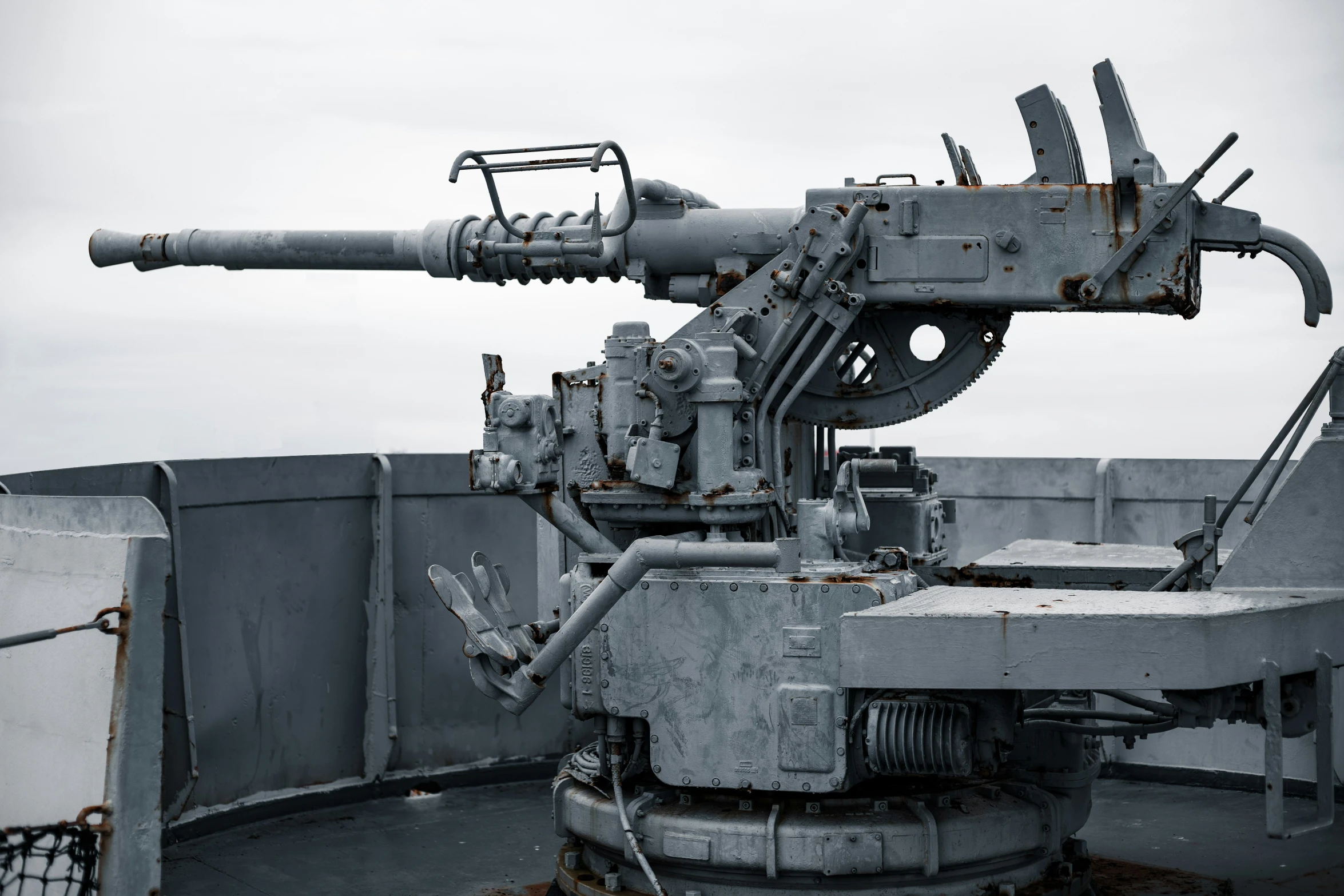 a large pipe sitting on top of a ship