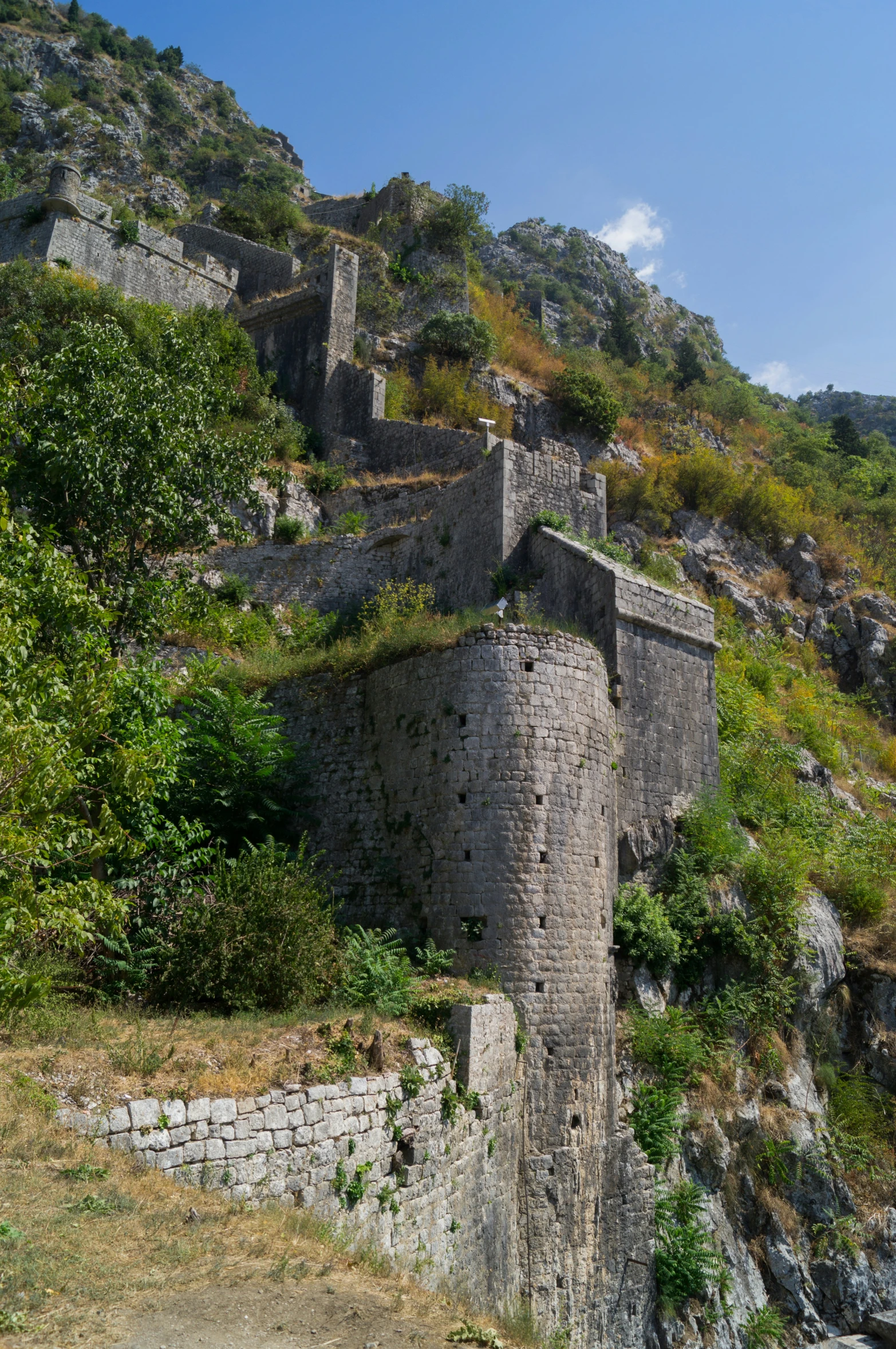 the ancient medieval castle, located on a hill