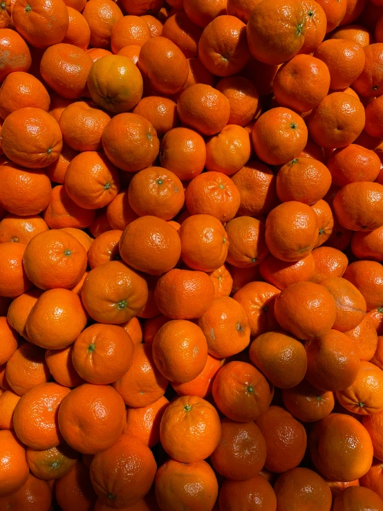 a bunch of oranges piled on top of each other