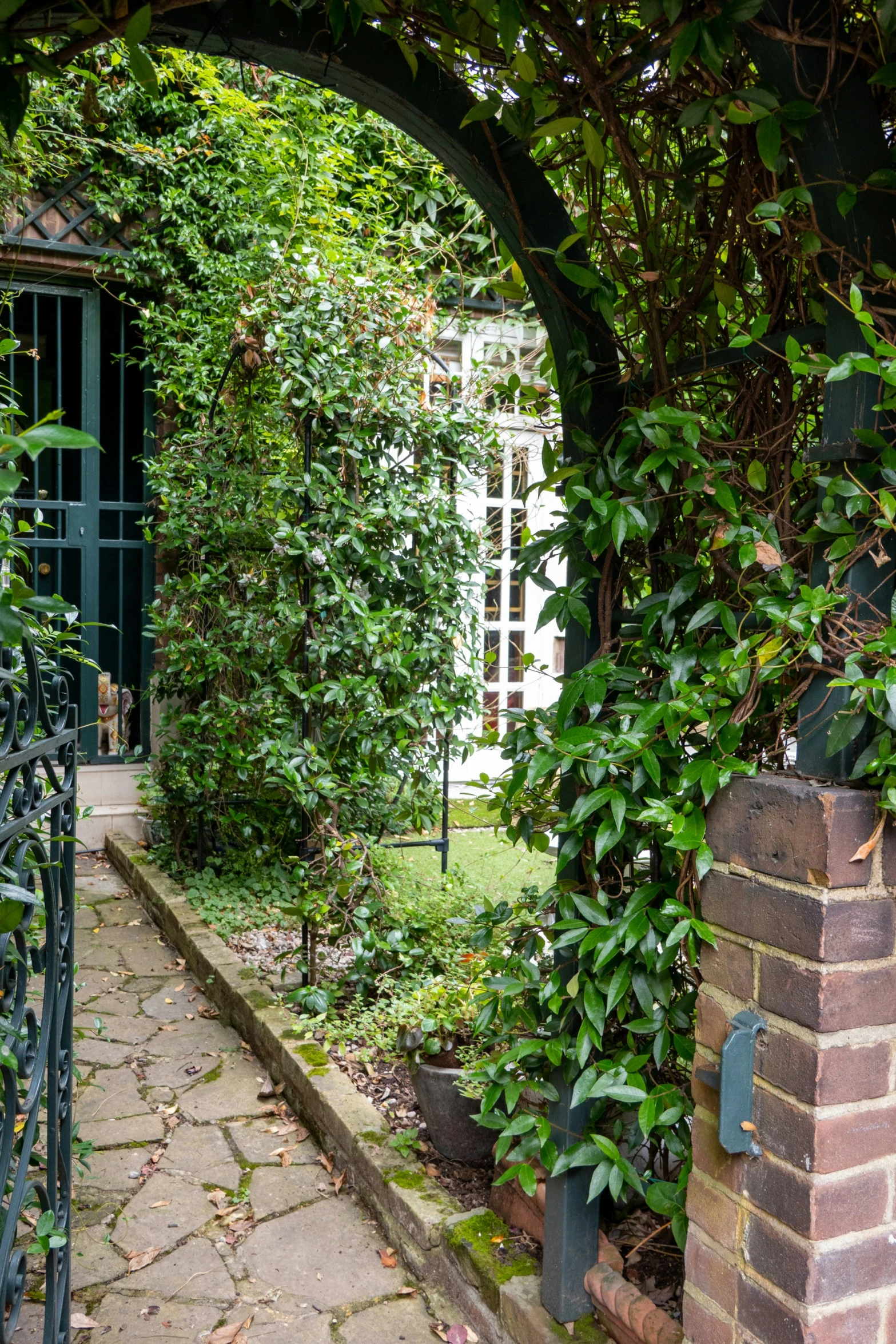 a view of the inside of a garden