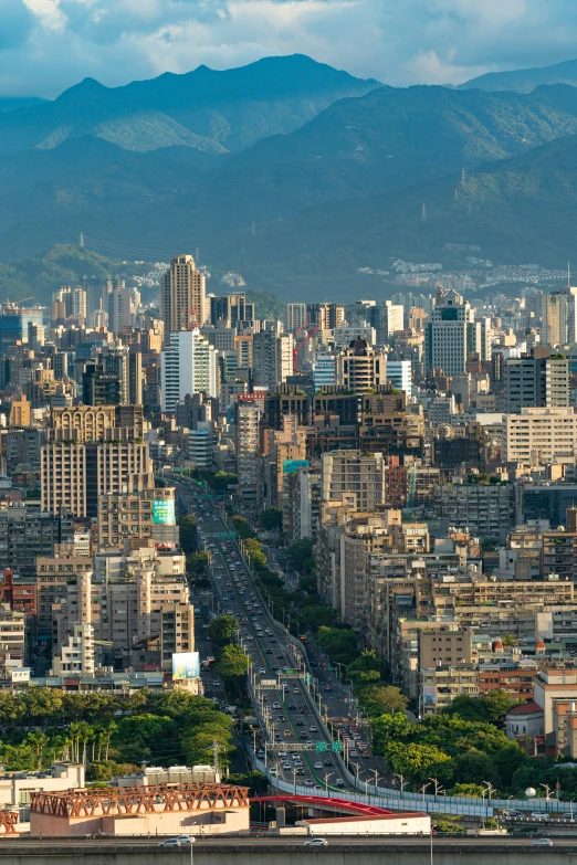 an aerial view of the city of santiago is shown