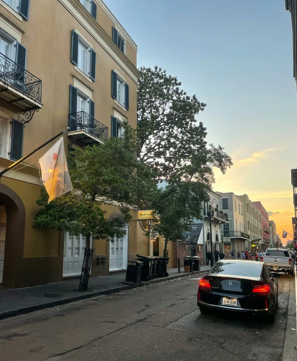 cars parked on the side of a street