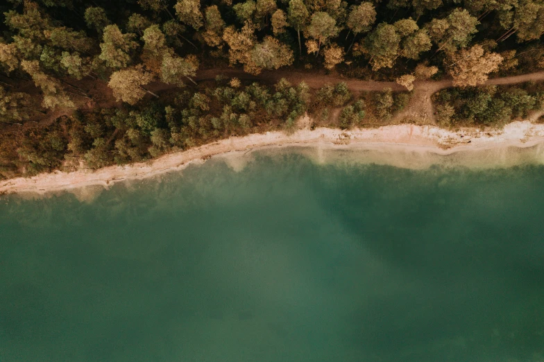 a view of a bird's eye view of an island and water