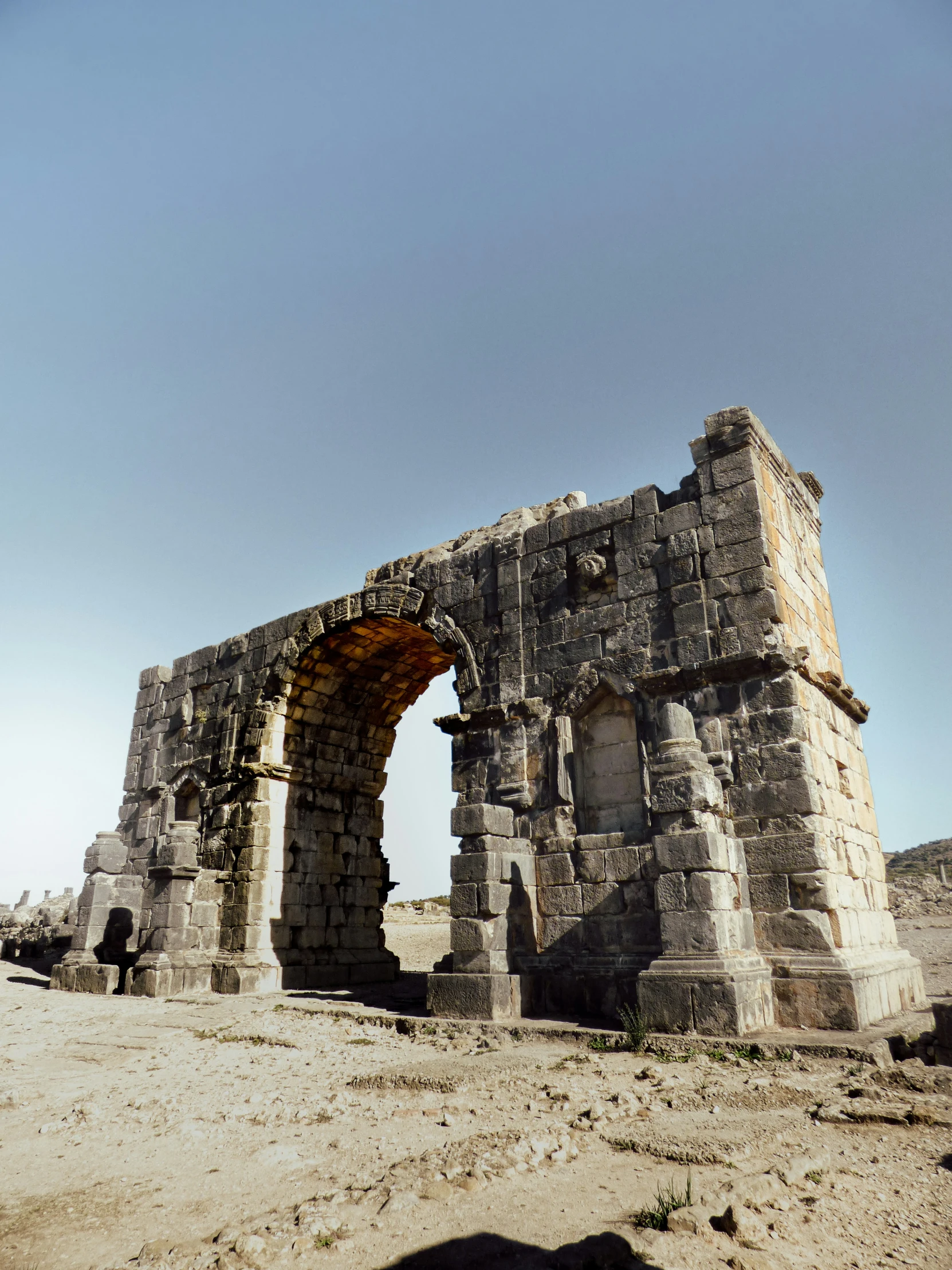 the old ruins on the beach have been built into it