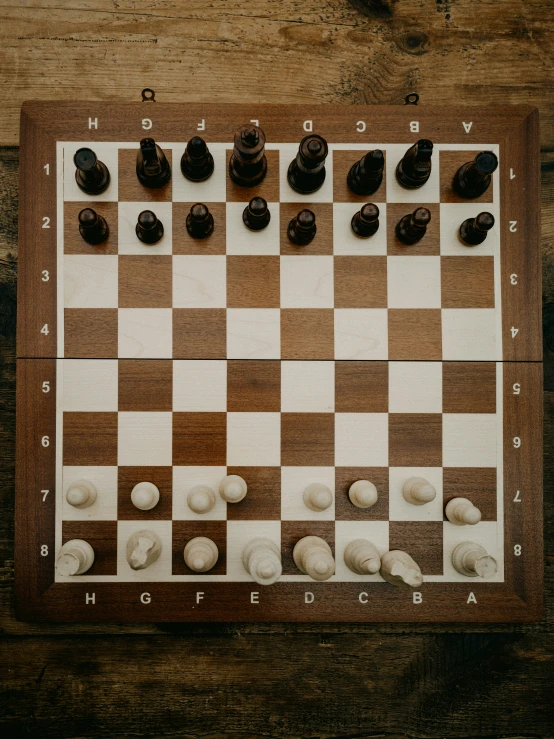 the board has been made using pieces of a checkerboard