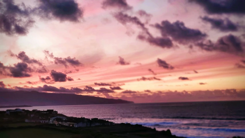 a view of the ocean during a cloudy sunrise