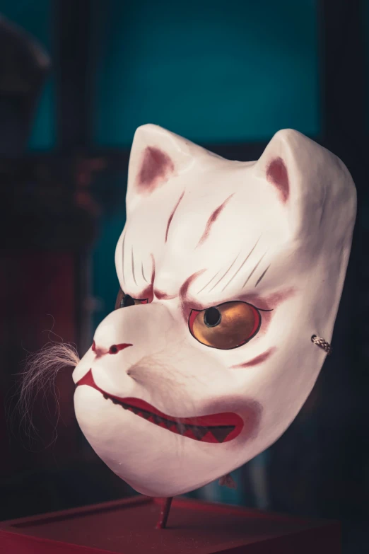 an image of a mask with eyes and mouth