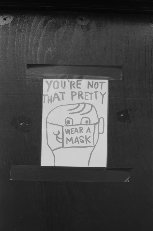 the sign on a box says you're not that pretty