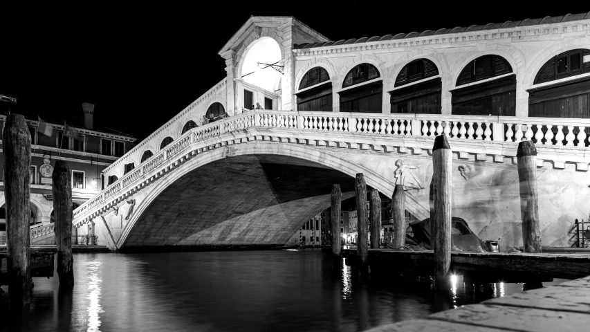 the arched bridge has some pillars to connect with it