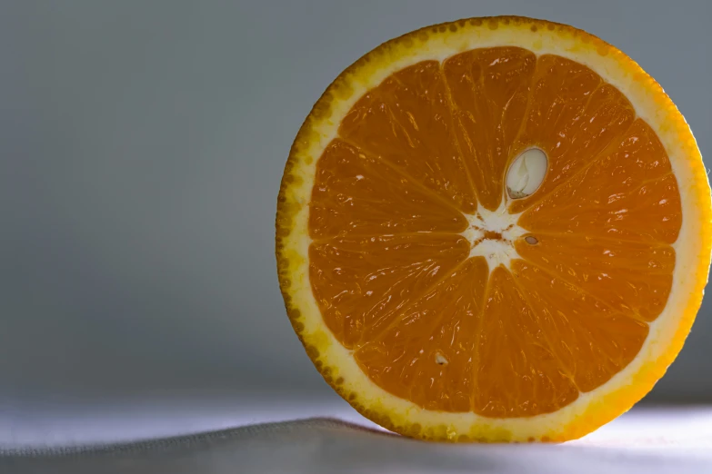 a close up of a half a citrus fruit