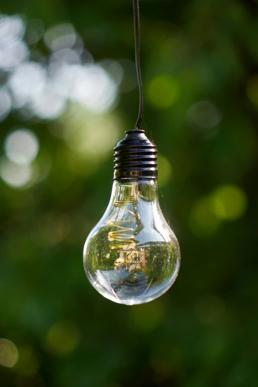 a light bulb that is attached to a cord