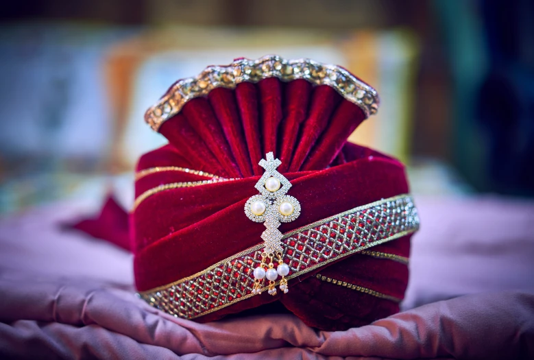 the royal brooch is placed on the bed