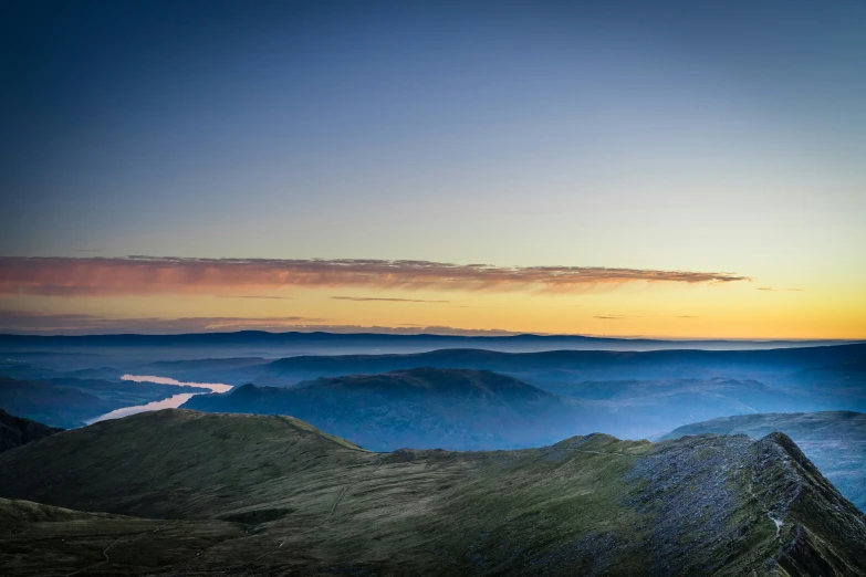 a picture from a very high up hill in the distance