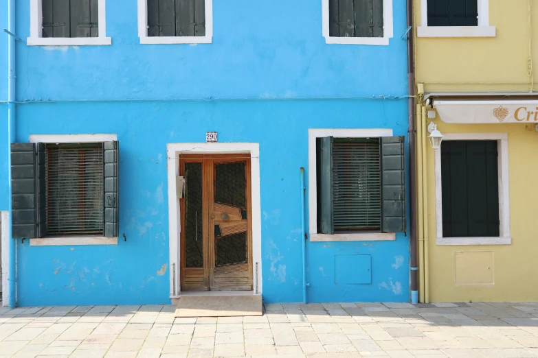 the door to a building is open on two sides