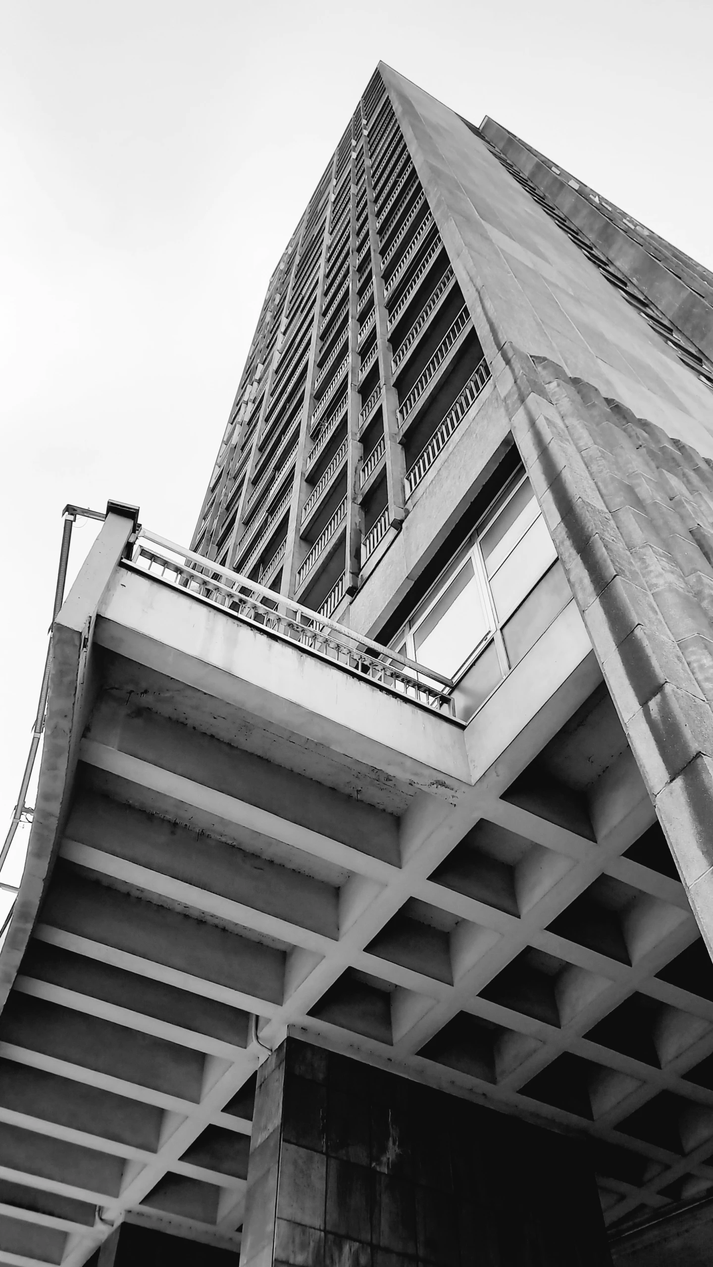 a tall building standing in the middle of a forest