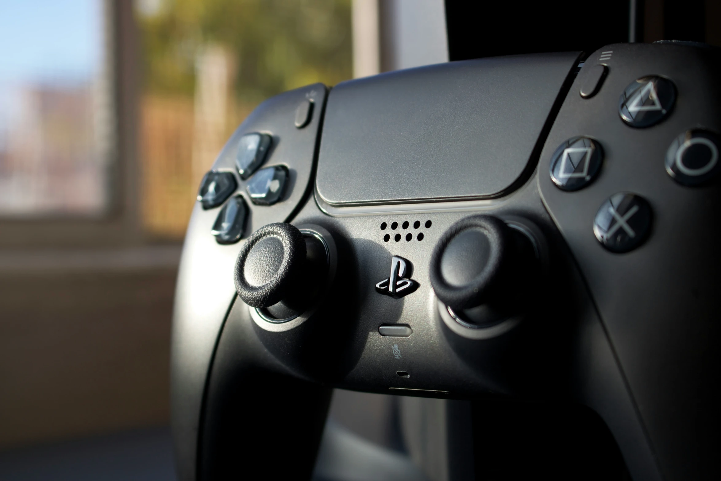 a closeup view of a game controller