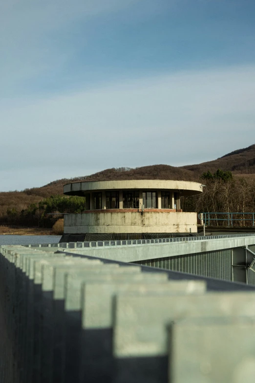 a view of an outdoor observation building from the other side