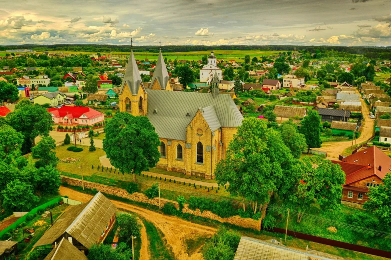 an old church in a small rural town