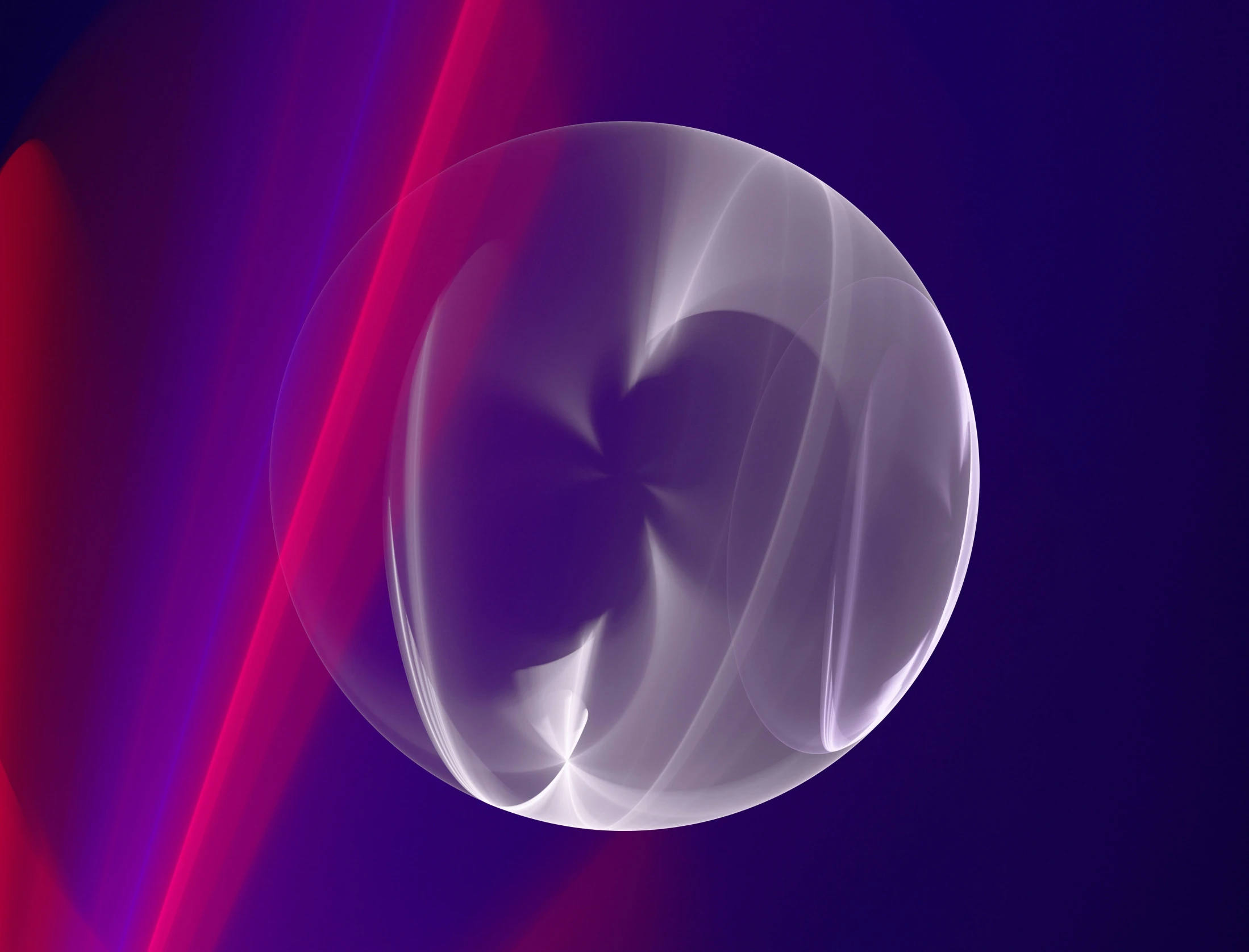 a purple and red abstract design with a light bulb