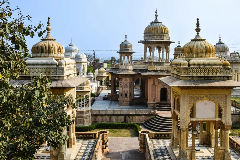 a building has multiple different arches and domes