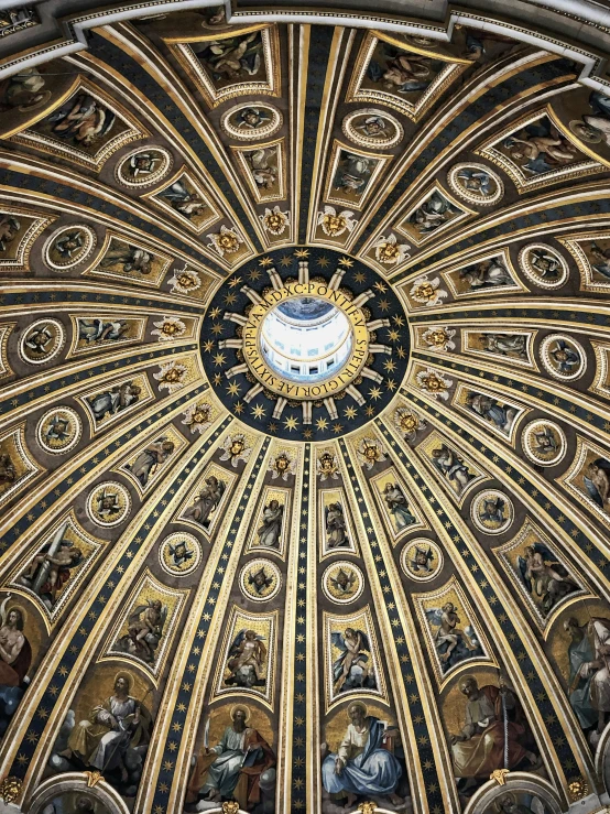 ceiling view from the inside of the church