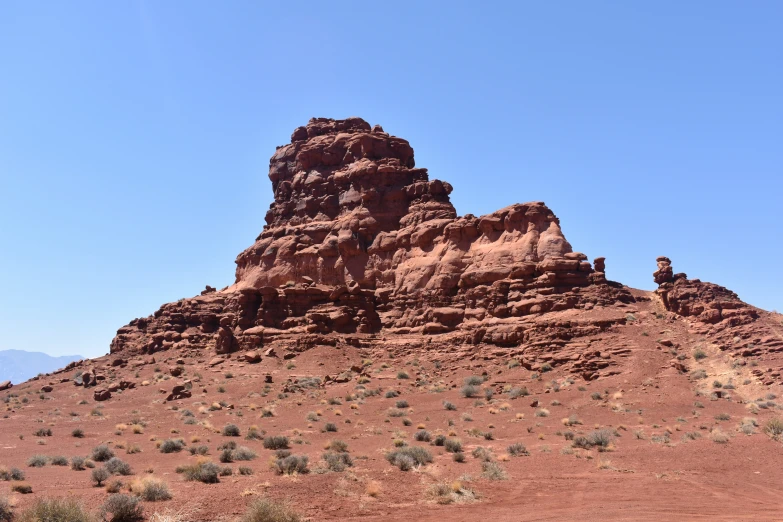 a rock formation on the side of a mountain